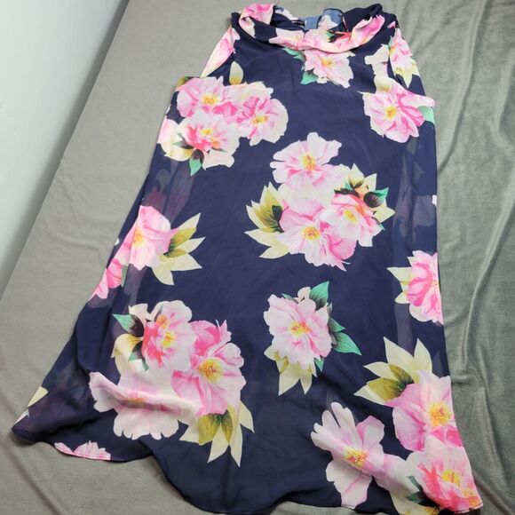 Floral Sleeveless Maxi Dress By Signature Robbie Bee XL Polyester & Spandex N - Picture 10 of 12